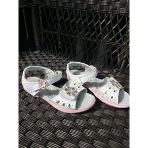 new In Box Jumbo coco White Leather big girls size 2.5 Mary Jane Sandals